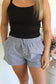 Waist Tie Check Shorts