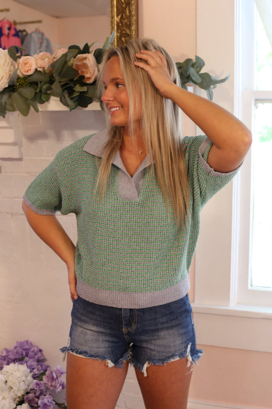 Short Sleeve Settled Sweater