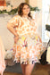 PLUS-Mixed Peach Blossom Dress