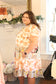 PLUS-Mixed Peach Blossom Dress