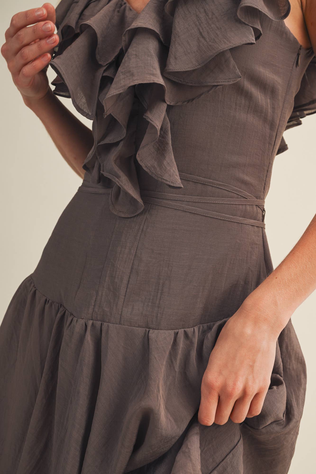 Champagne & Chocolate Tiered Dress