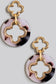 Marble Clover Earrings