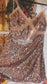 Champagne Sequin Mini Dress